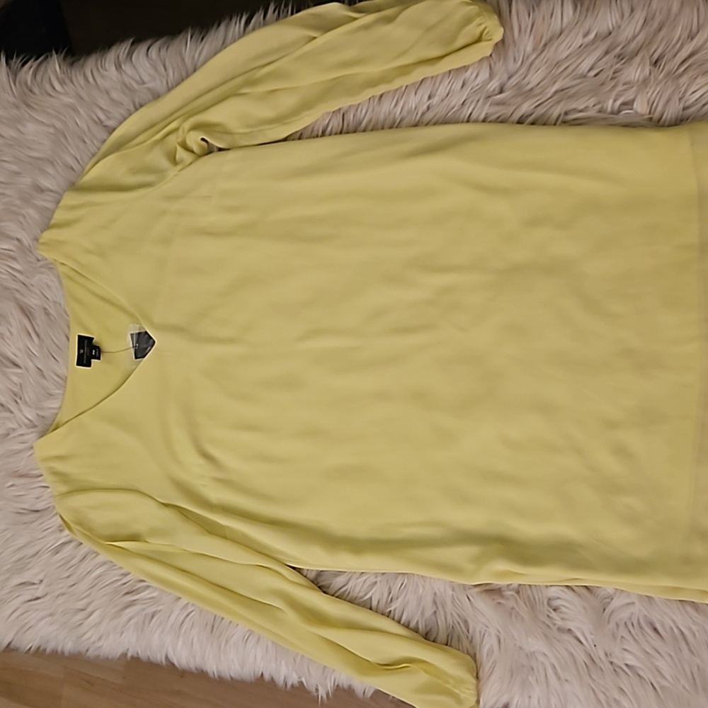 Worthington Yellow Long-Sleeve Dress – Size Medium Petite (NWT) - Picture 3 of 6